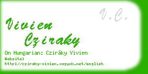 vivien cziraky business card