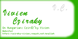 vivien cziraky business card